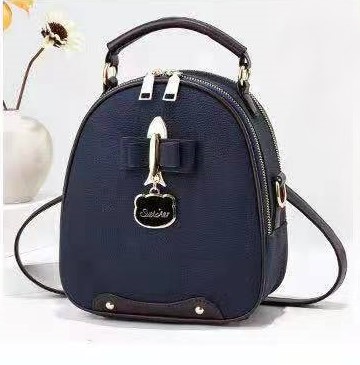 Rucsac Geanta fashion bleumarin din piele eco Stella ACRD226